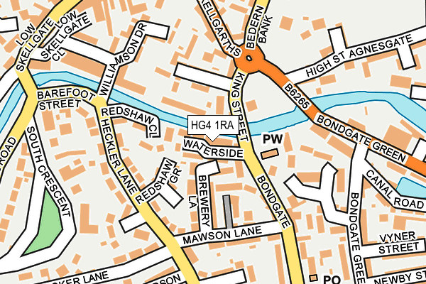 HG4 1RA map - OS OpenMap – Local (Ordnance Survey)