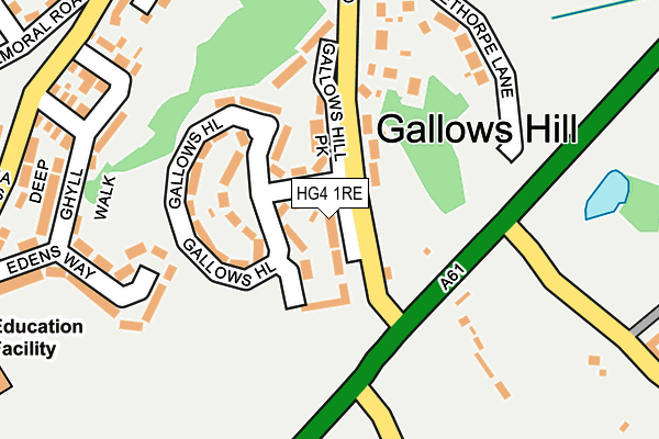 HG4 1RE map - OS OpenMap – Local (Ordnance Survey)
