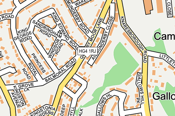 HG4 1RJ map - OS OpenMap – Local (Ordnance Survey)