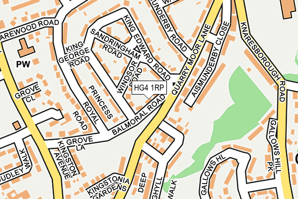 HG4 1RP map - OS OpenMap – Local (Ordnance Survey)