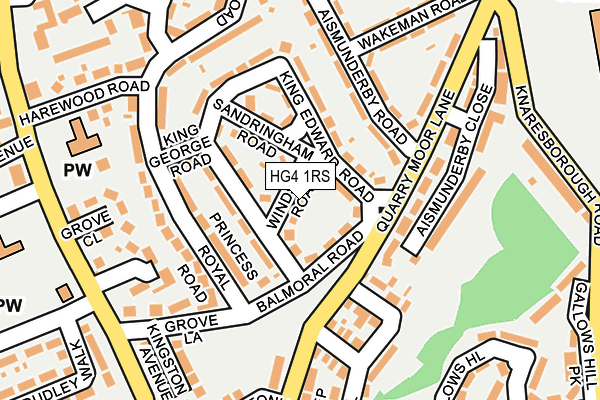 HG4 1RS map - OS OpenMap – Local (Ordnance Survey)