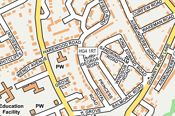 HG4 1RT map - OS OpenMap – Local (Ordnance Survey)