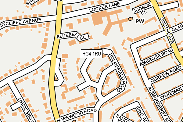 HG4 1RU map - OS OpenMap – Local (Ordnance Survey)