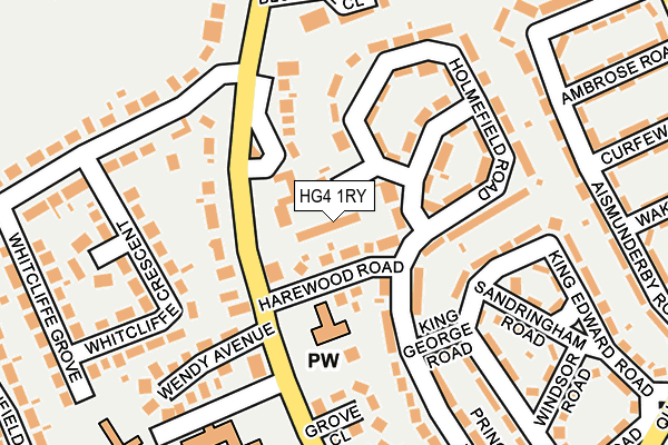 HG4 1RY map - OS OpenMap – Local (Ordnance Survey)