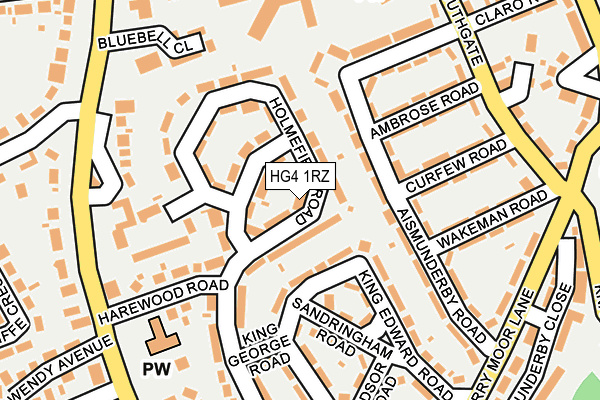 HG4 1RZ map - OS OpenMap – Local (Ordnance Survey)