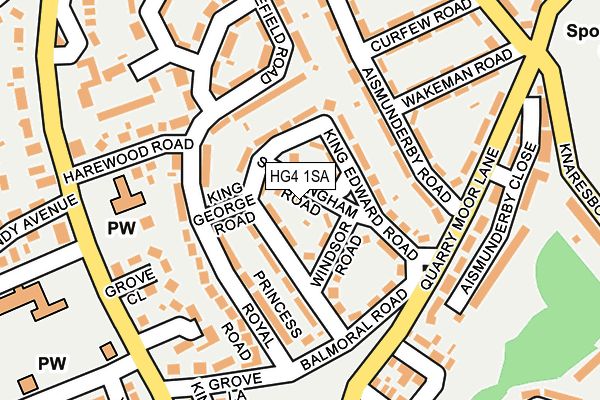 HG4 1SA map - OS OpenMap – Local (Ordnance Survey)