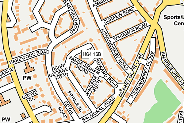 HG4 1SB map - OS OpenMap – Local (Ordnance Survey)