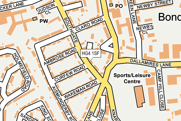 HG4 1SF map - OS OpenMap – Local (Ordnance Survey)