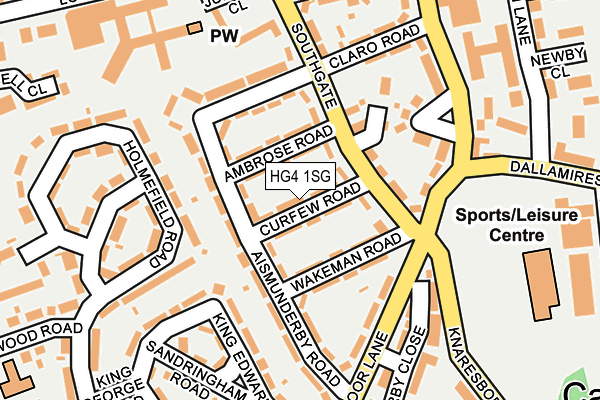 HG4 1SG map - OS OpenMap – Local (Ordnance Survey)