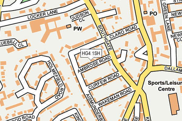 HG4 1SH map - OS OpenMap – Local (Ordnance Survey)