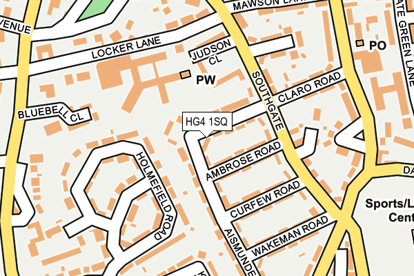 HG4 1SQ map - OS OpenMap – Local (Ordnance Survey)