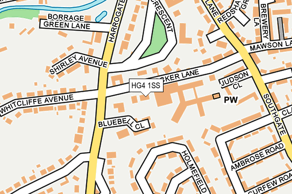 HG4 1SS map - OS OpenMap – Local (Ordnance Survey)