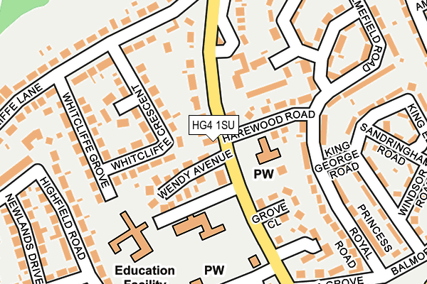 HG4 1SU map - OS OpenMap – Local (Ordnance Survey)