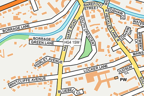 HG4 1SW map - OS OpenMap – Local (Ordnance Survey)