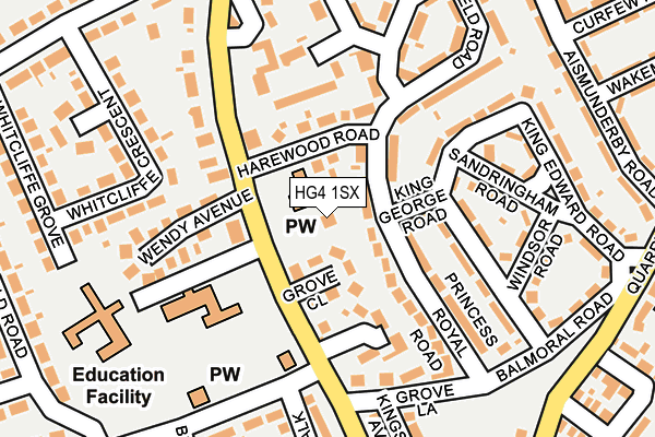 HG4 1SX map - OS OpenMap – Local (Ordnance Survey)
