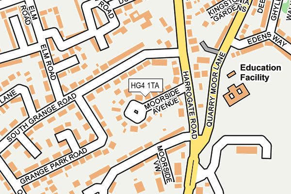 HG4 1TA map - OS OpenMap – Local (Ordnance Survey)