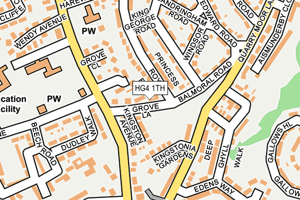 HG4 1TH map - OS OpenMap – Local (Ordnance Survey)