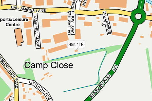 HG4 1TN map - OS OpenMap – Local (Ordnance Survey)