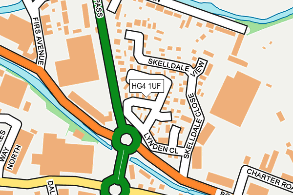HG4 1UF map - OS OpenMap – Local (Ordnance Survey)