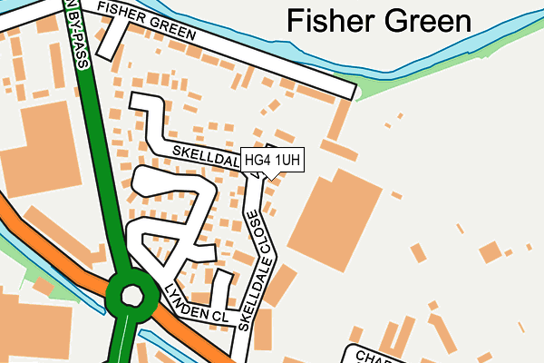 HG4 1UH map - OS OpenMap – Local (Ordnance Survey)