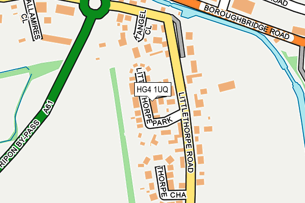 HG4 1UQ map - OS OpenMap – Local (Ordnance Survey)