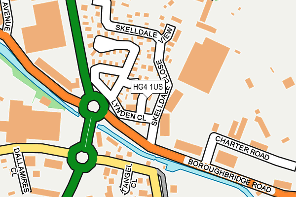 HG4 1US map - OS OpenMap – Local (Ordnance Survey)