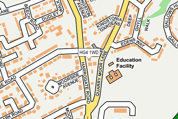 HG4 1WD map - OS OpenMap – Local (Ordnance Survey)