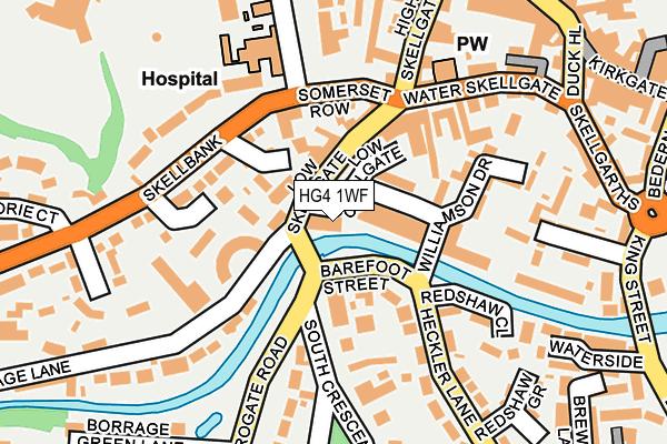 HG4 1WF map - OS OpenMap – Local (Ordnance Survey)