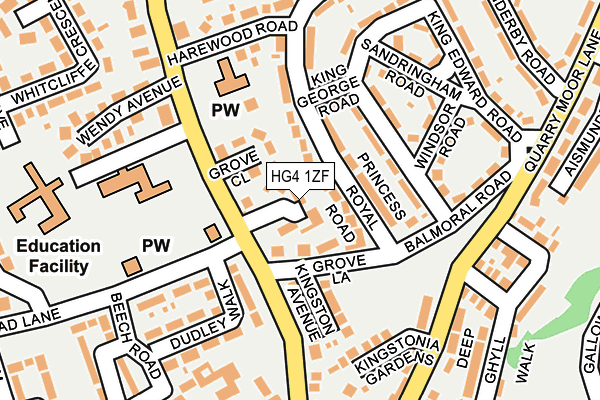 HG4 1ZF map - OS OpenMap – Local (Ordnance Survey)