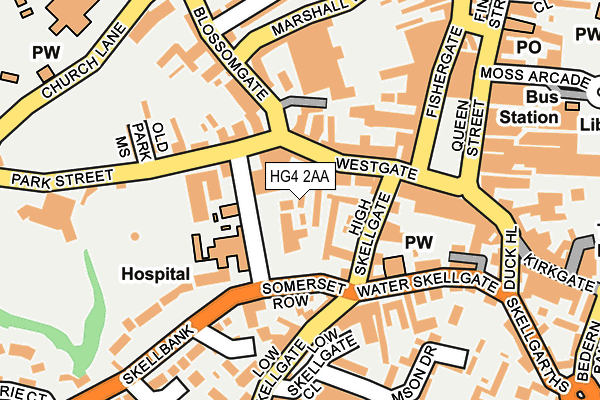 HG4 2AA map - OS OpenMap – Local (Ordnance Survey)