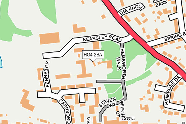 HG4 2BA map - OS OpenMap – Local (Ordnance Survey)