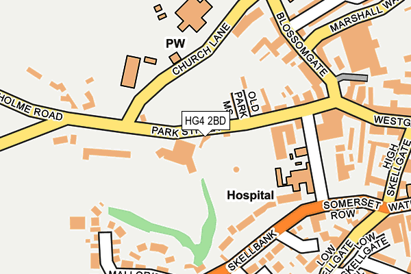 HG4 2BD map - OS OpenMap – Local (Ordnance Survey)