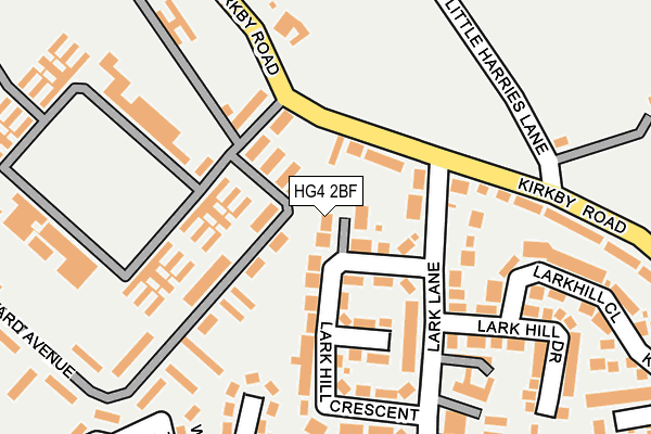 HG4 2BF map - OS OpenMap – Local (Ordnance Survey)