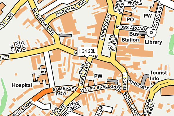 HG4 2BL map - OS OpenMap – Local (Ordnance Survey)