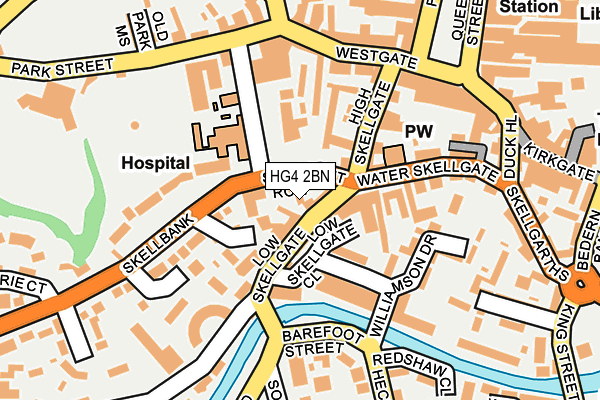 HG4 2BN map - OS OpenMap – Local (Ordnance Survey)