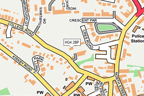 HG4 2BP map - OS OpenMap – Local (Ordnance Survey)