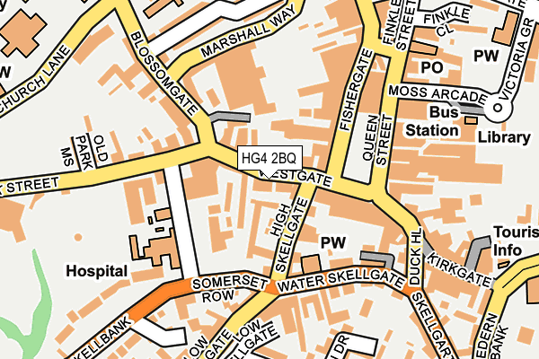 HG4 2BQ map - OS OpenMap – Local (Ordnance Survey)