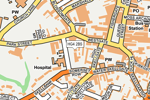 HG4 2BS map - OS OpenMap – Local (Ordnance Survey)