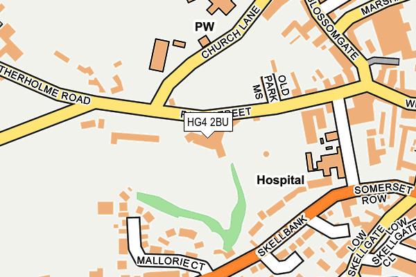 HG4 2BU map - OS OpenMap – Local (Ordnance Survey)