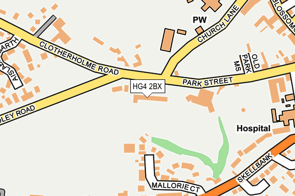 HG4 2BX map - OS OpenMap – Local (Ordnance Survey)