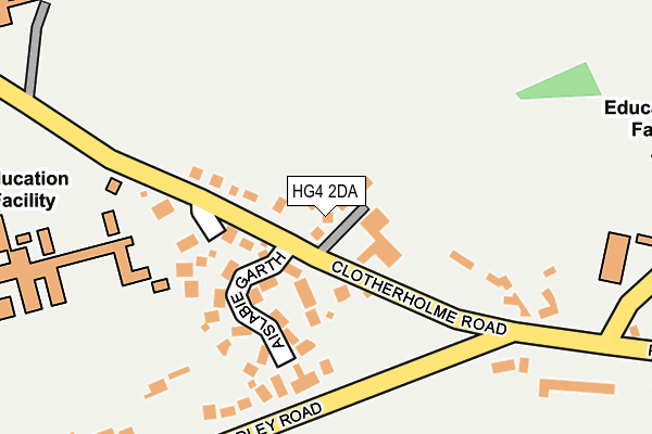 HG4 2DA map - OS OpenMap – Local (Ordnance Survey)