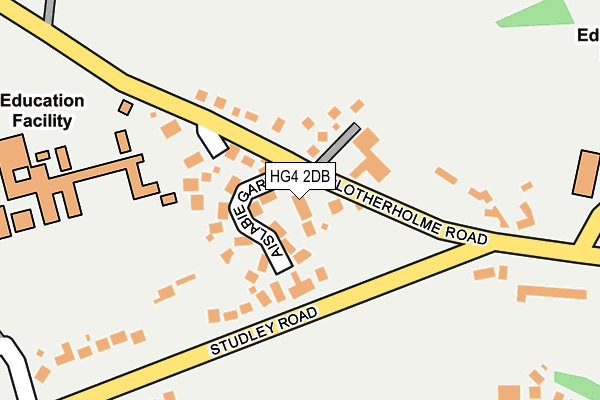 HG4 2DB map - OS OpenMap – Local (Ordnance Survey)