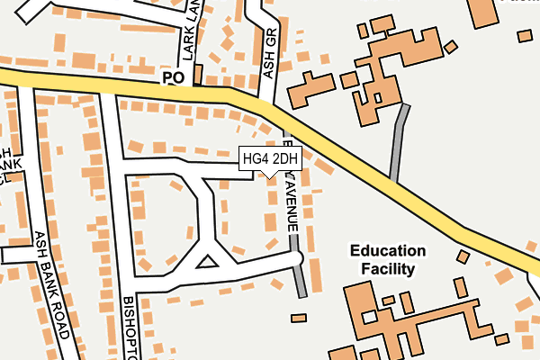 HG4 2DH map - OS OpenMap – Local (Ordnance Survey)