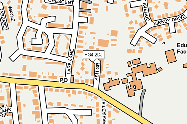 HG4 2DJ map - OS OpenMap – Local (Ordnance Survey)