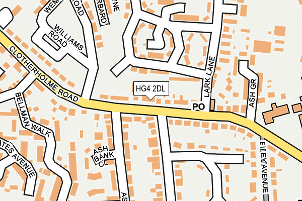 HG4 2DL map - OS OpenMap – Local (Ordnance Survey)
