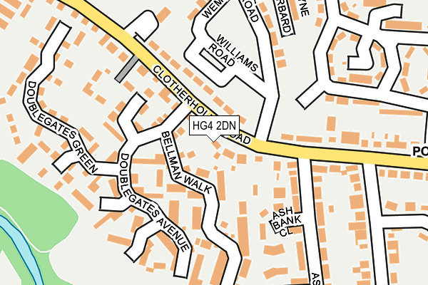 HG4 2DN map - OS OpenMap – Local (Ordnance Survey)