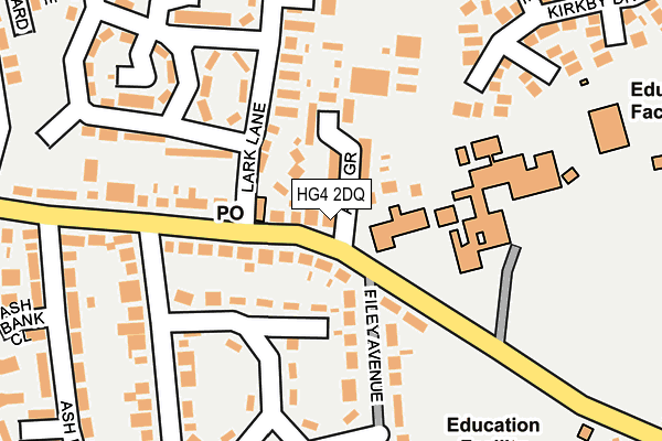 HG4 2DQ map - OS OpenMap – Local (Ordnance Survey)