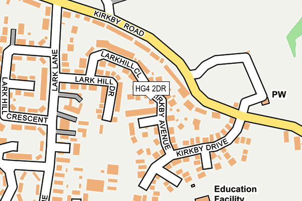 HG4 2DR map - OS OpenMap – Local (Ordnance Survey)