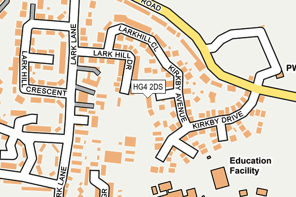 HG4 2DS map - OS OpenMap – Local (Ordnance Survey)
