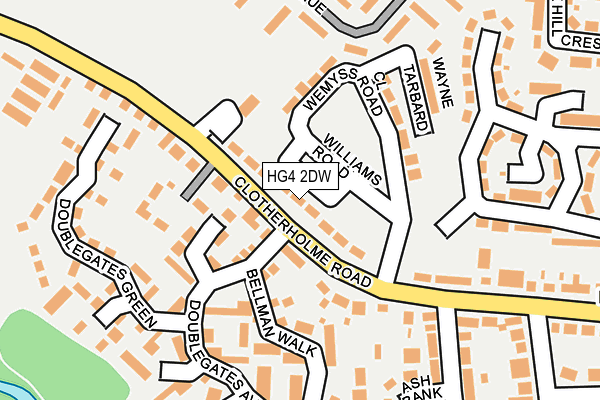 HG4 2DW map - OS OpenMap – Local (Ordnance Survey)